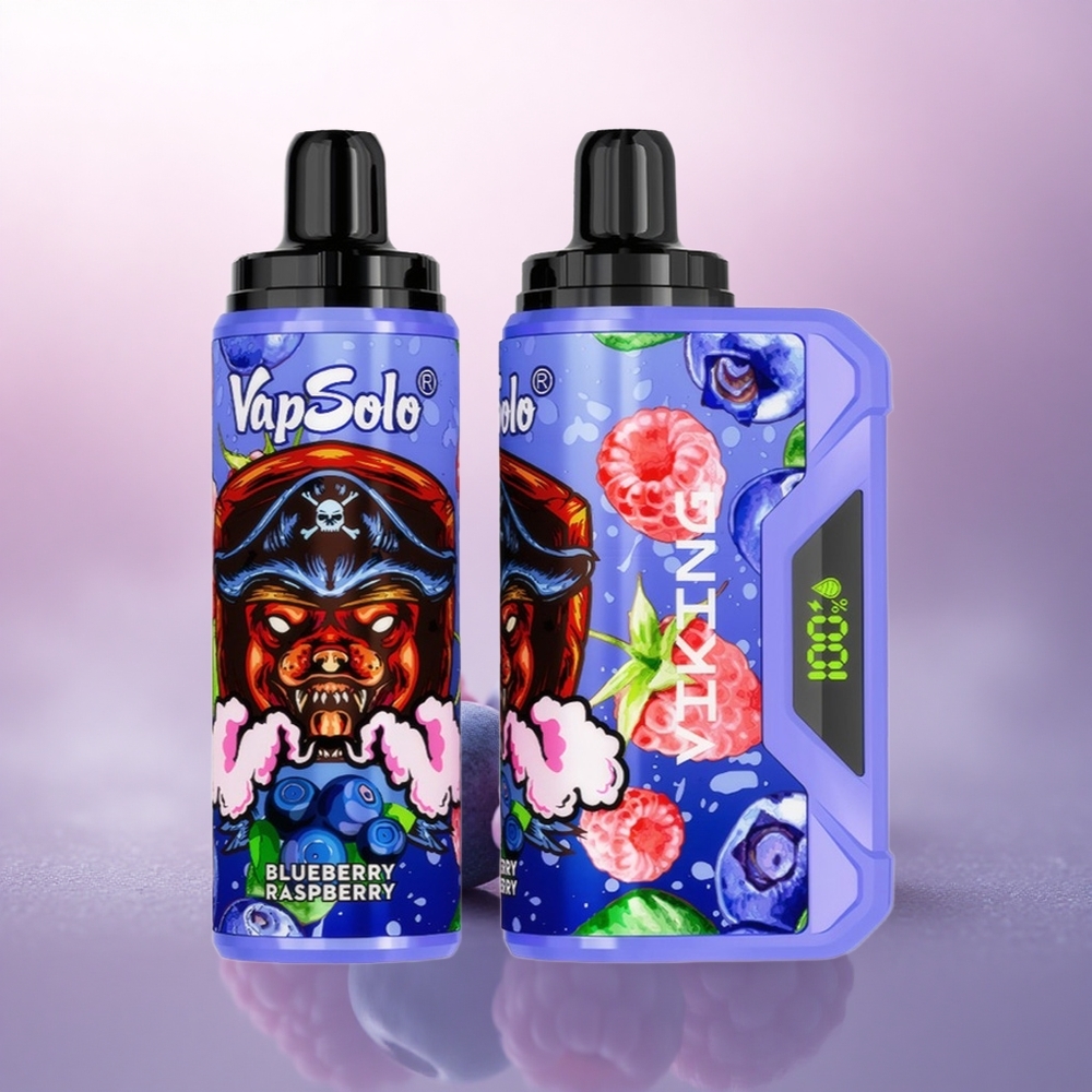 VapSolo VIKING 12000 Puffs Blåbær Bringebær 22ml Type-C