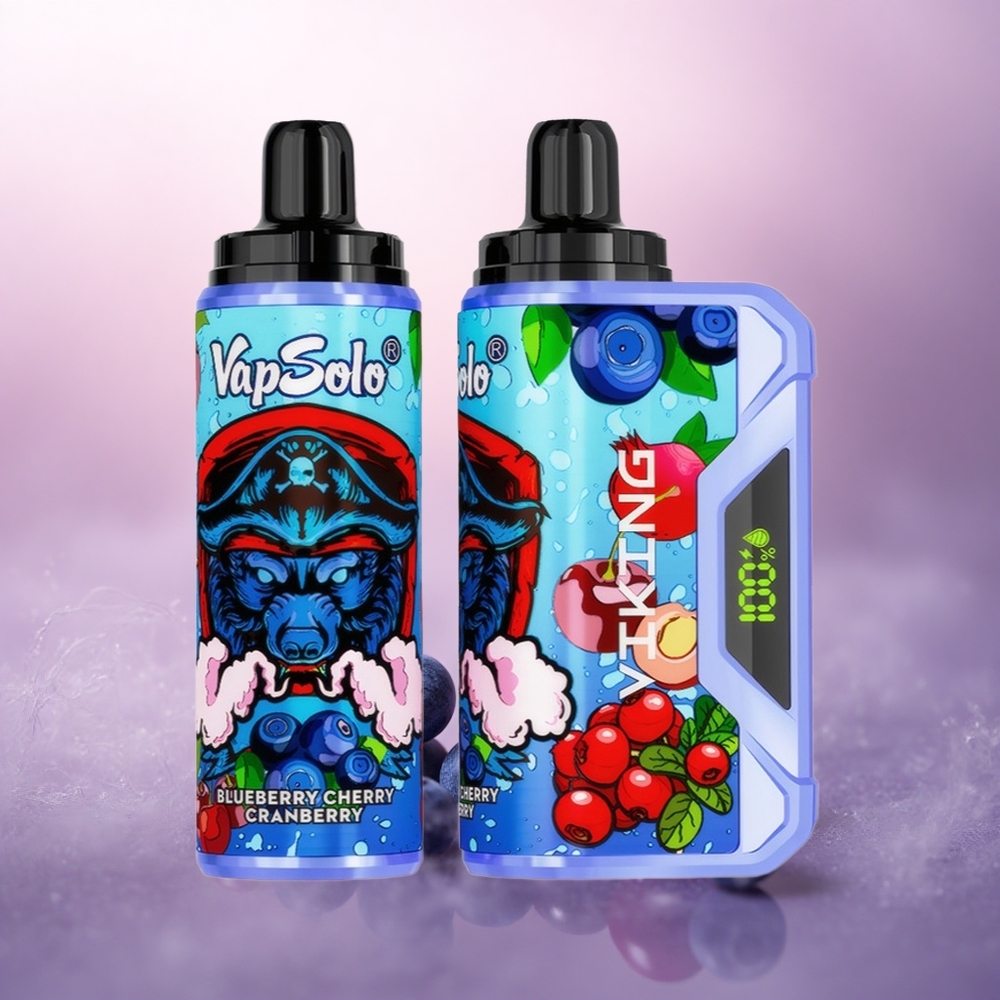 VapSolo VIKING 12000 Puffs Blåbær Kirsebær Tranebær Type-C 20 mg/ml Nikotin