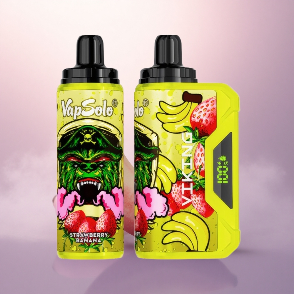 VapSolo VIKING 12000 Puffs Jordbær-Banana 22ml Type-C 20mg Nikotin