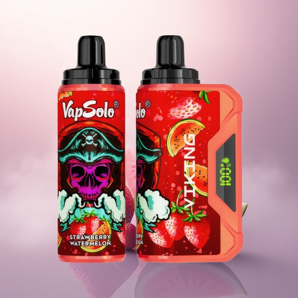 VapSolo VIKING 12000 Puffs Jordbær Vannmelon Type-C 22ml Nikotin