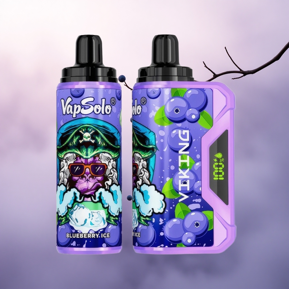 VapSolo VIKING 12000 Puffs Norwegian name: Blåbær Viking 22ml Type-C 20mg Nikotin