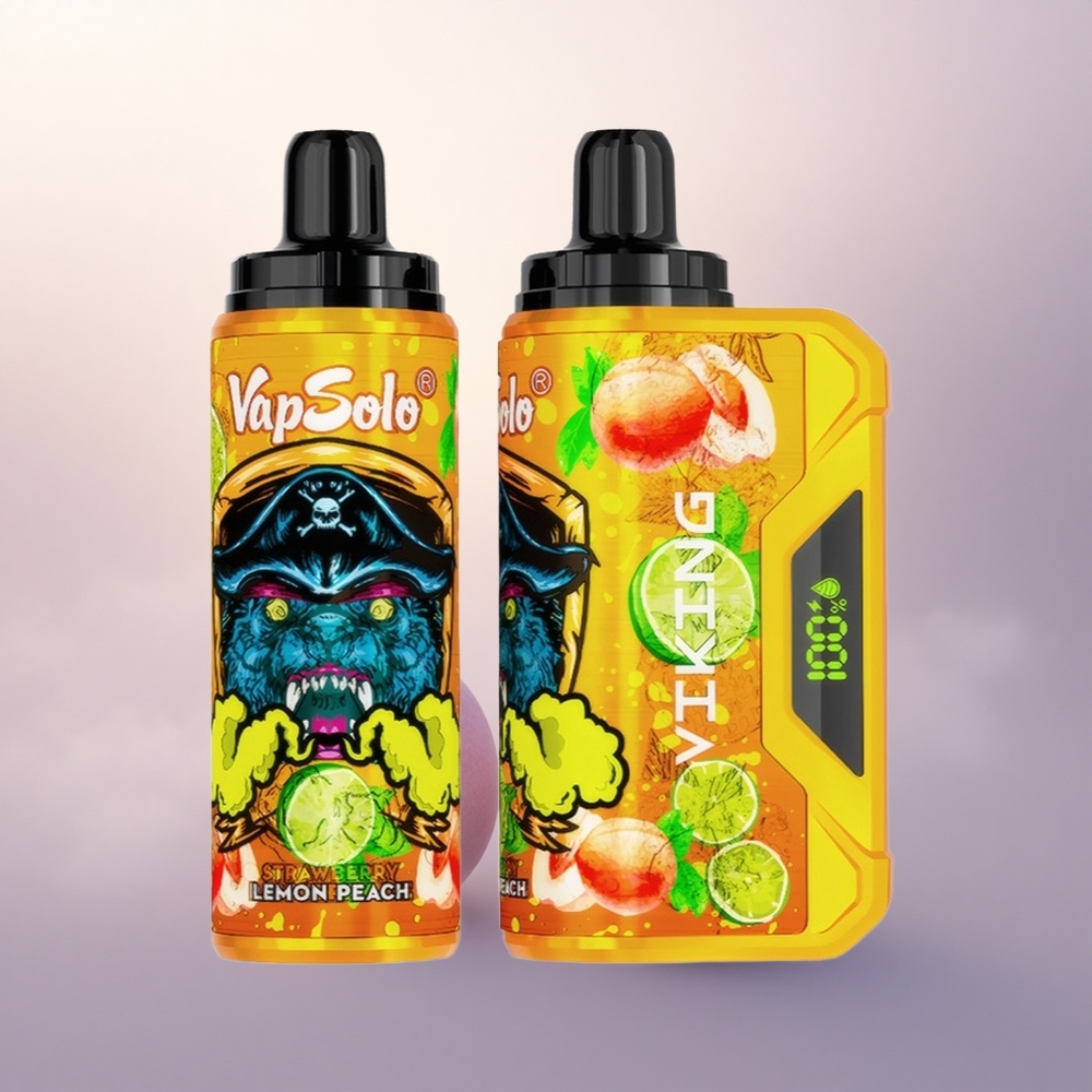VapSolo VIKING 12000 Puffs Sitronsk Peach 22ml Type-C 20mg nikotin