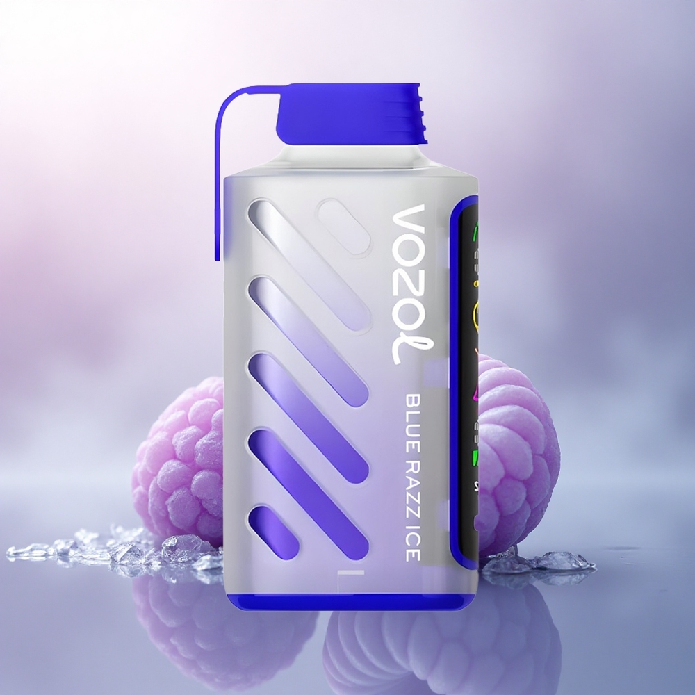 VOZOL Gear Power 20000 Puffs Blå Bringebær Is med Dual Mesh Coil og 20mL Fylt E-væske