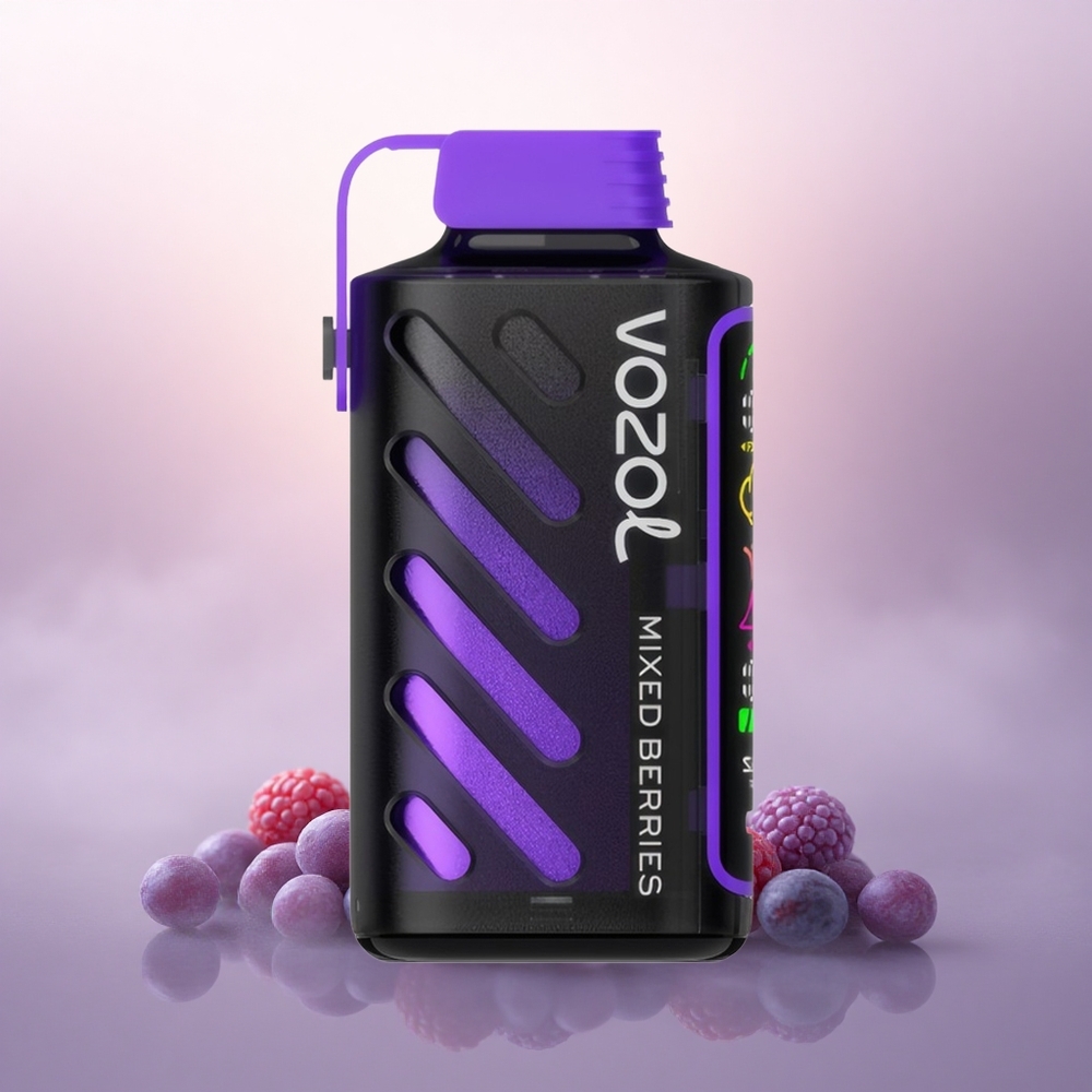 VOZOL Gear Power 20000 Puffs Blandede Bær Dual Mesh Coil 20mL 5% Nikotin