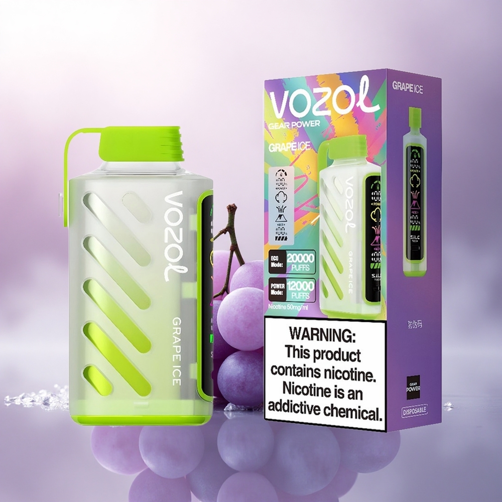 VOZOL Gear Power 20000 Puffs Dru Iskrem med Dual Mesh Coil og 20mL