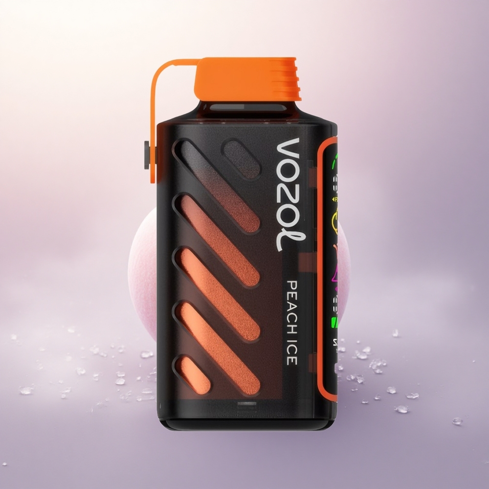 VOZOL Gear Power 20000 Puffs Fersken Is med Dual Mesh Coil og Full Screen Display