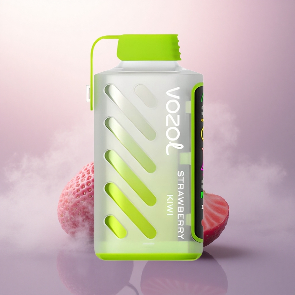 VOZOL Gear Power 20000 Puffs Jordbær Kiwi Full Skjerm 20mL 5% Nikotin Dual Mesh Coil