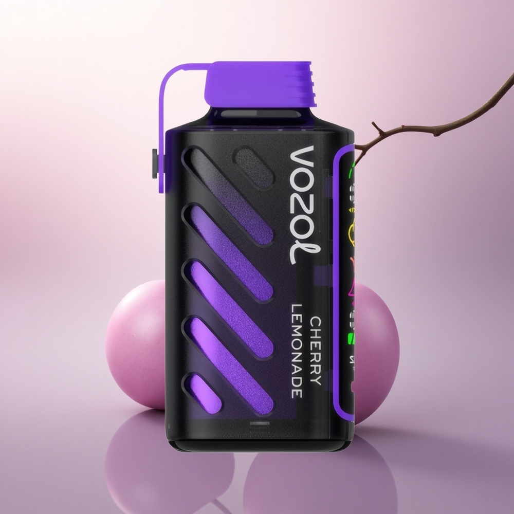 VOZOL Gear Power 20000 Puffs Kirsebær Sitronade med Fullskjerm Skjerm og 20mL Forfylt E-Væske