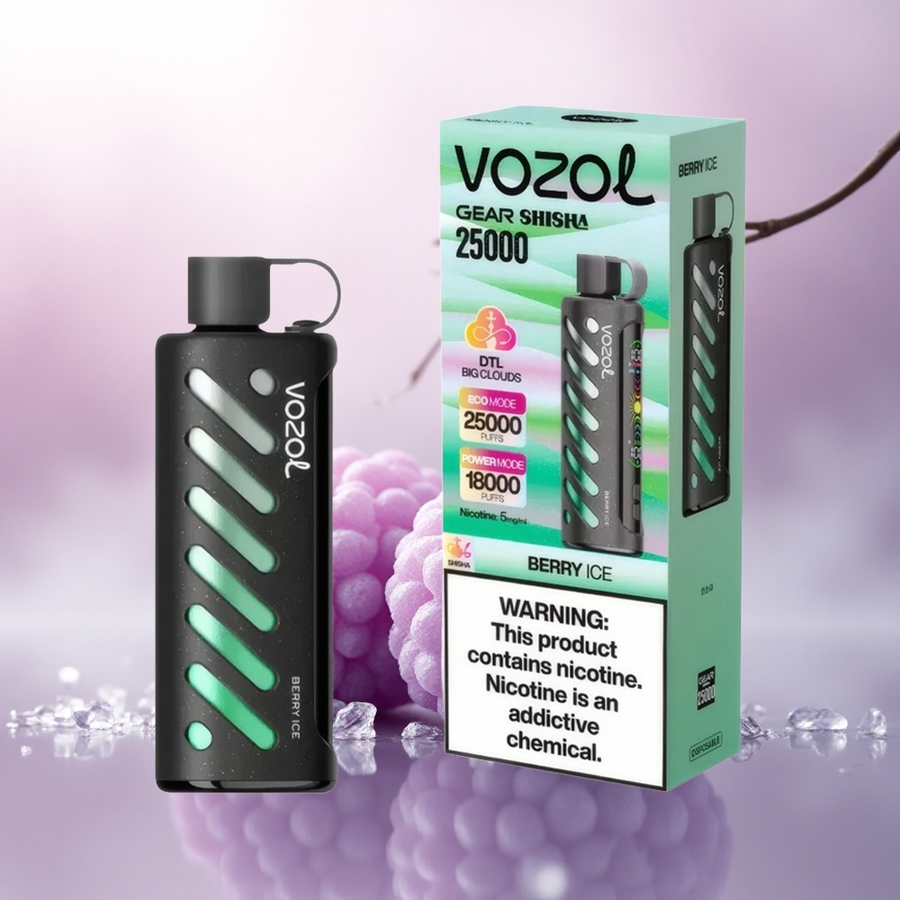 VOZOL Gear Shisha 25000 Puffs Bær Is 1000mAh 5mg/ml Nikotin