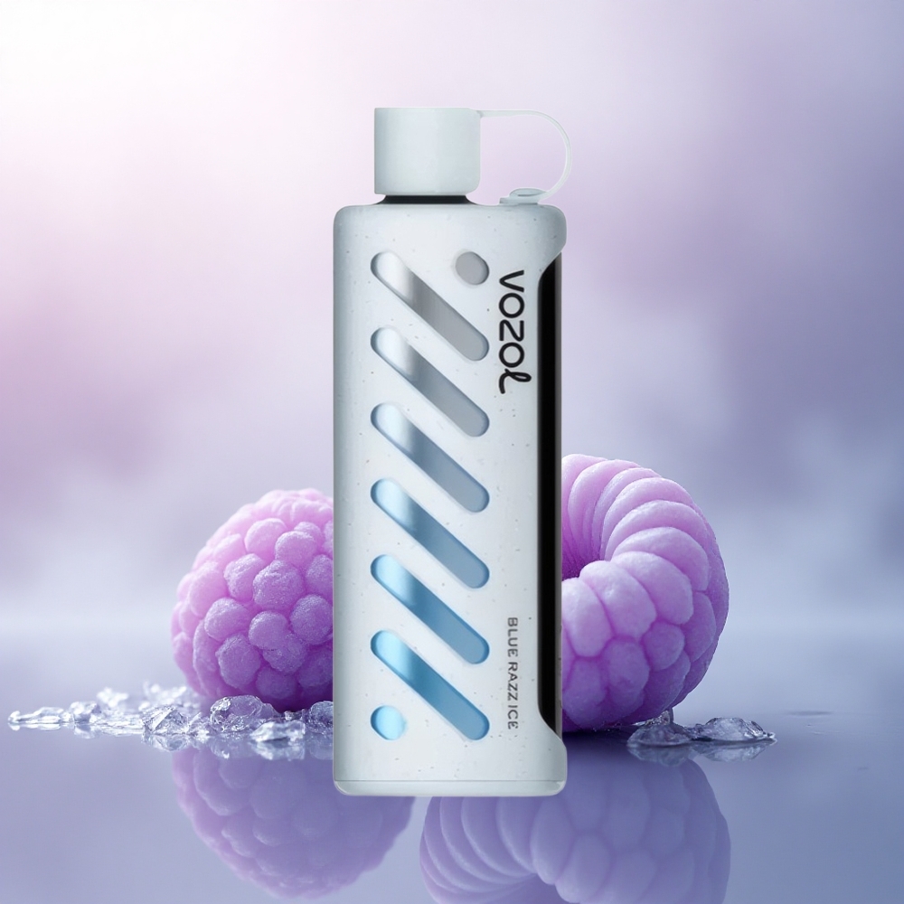 VOZOL Gear Shisha 25000 Puffs Blå Bringebær Is med Dual Mesh og 5mg/ml nikotin