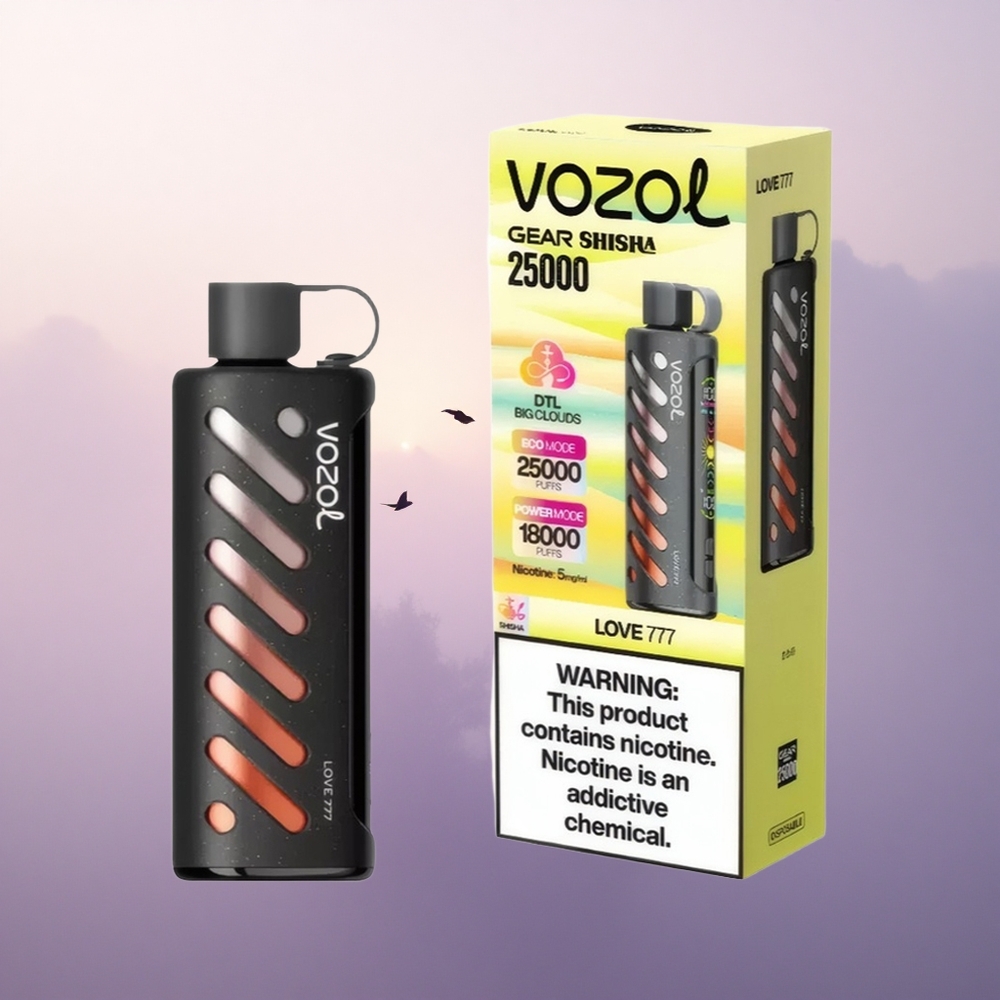 VOZOL Gear Shisha 25000 Puffs Kjærlighet 777 Dual Mesh 1000mAh