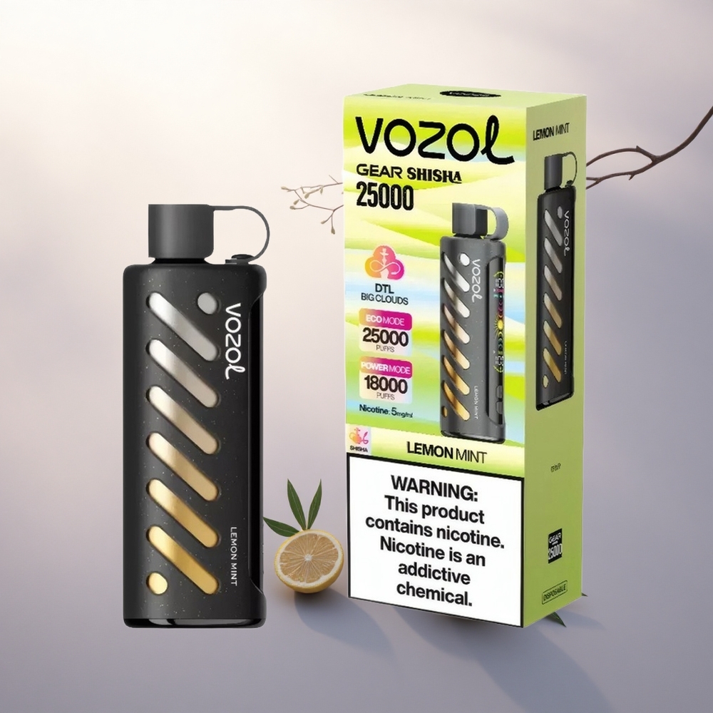 VOZOL Gear Shisha 25000 Puffs Sitron Mynte Dual Mesh 1000mAh