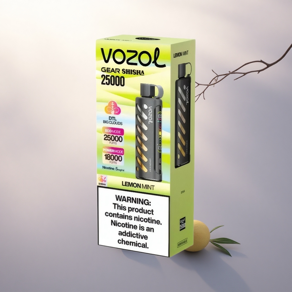VOZOL Gear Shisha 25000 Puffs Sitron Mynte Dual Mesh 1000mAh