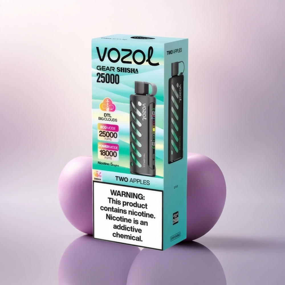 VOZOL Gear Shisha 25000 Puffs To Epler med Dual Mesh og 5mg/ml Nikotin